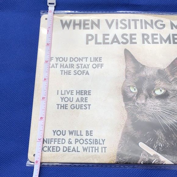 Cat-Themed Decorative Sign, NWT - Picture 7 of 8